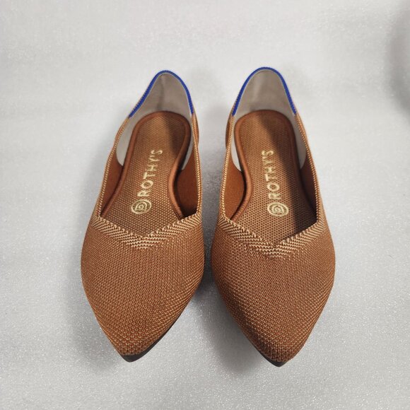 ROTHYS The Point Ballet Flat In Fawn Size W7.5 - Picture 4 of 13